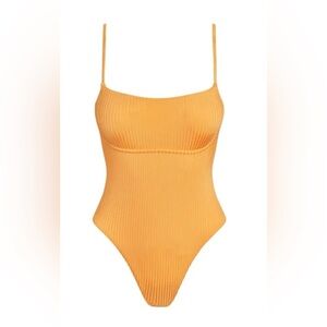 NWT Sausalito One Piece - ribbed swimsuit in Clementine - Size L. Sold out!